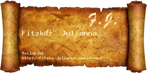 Fitzkó Julianna névjegykártya